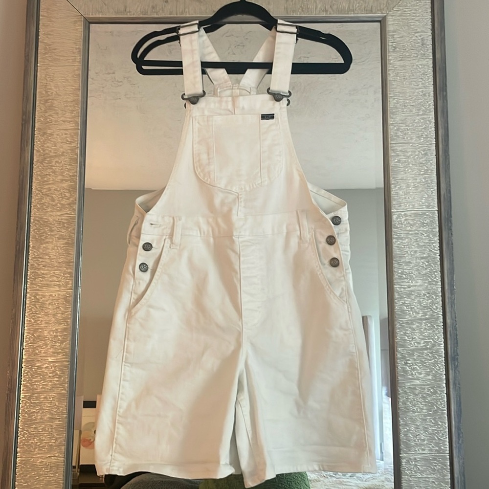 Lee White Overall Shorts